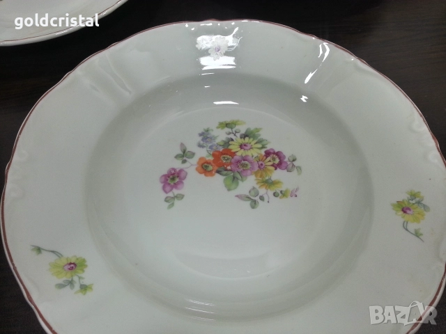 Стар български порцелан чинии дълбоки , снимка 2 - Антикварни и старинни предмети - 52907860