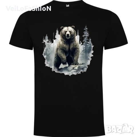 Нова детска тениска с Мечка в два цвята, снимка 2 - Детски тениски и потници - 49740096