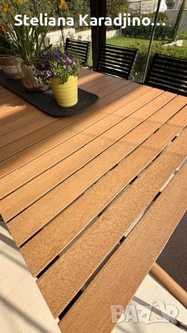 Градинска маса от изкуствена дървесина , снимка 3 - Градински мебели, декорация  - 54234419