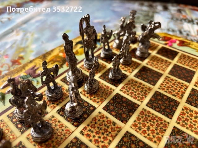 Ретро шах с метални фигури , снимка 12 - Антикварни и старинни предмети - 51626880