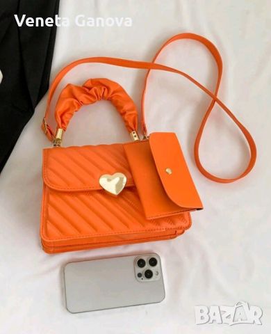 Модерна чантичка в оранжево  , снимка 7 - Чанти - 45543579