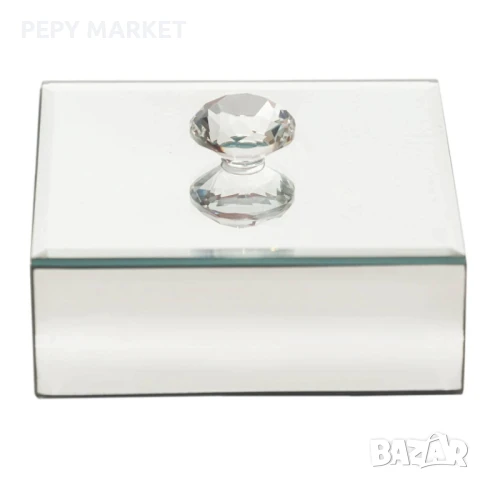 Сребърна кутия за бижута, 10*10*5 см Сребърна кутия за бижута с капак, са изкушение, на което не мож, снимка 1