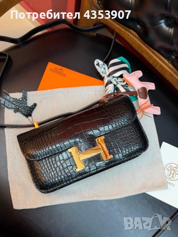 Чанта hermes ЕСТЕСТВЕНА КОЖА, снимка 12 - Чанти - 53614821