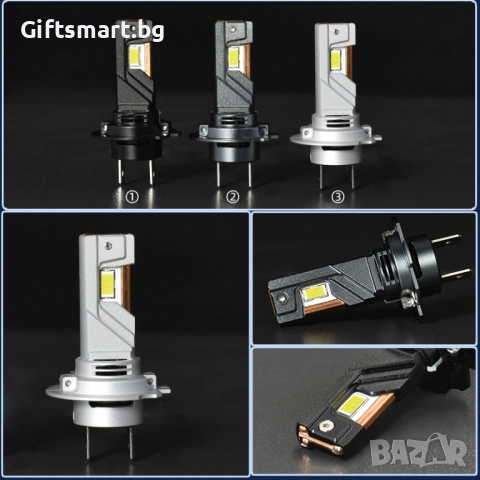 Комплект 2 LED крушки, H7, Plug And Play, 13000 Lm,12V, 2 x 35W, 6500К, снимка 5 - Аксесоари и консумативи - 52316304