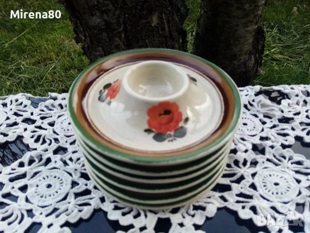 Коктиери - баварски порцелан 6 бр., снимка 4 - Чинии - 54134363