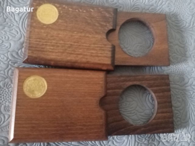 БНБ дървени кутии за МОНЕТИ,лот холдери монети, снимка 2 - Нумизматика и бонистика - 46087956