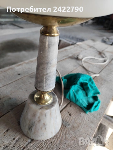 Нощна лампа от мрамор, снимка 2 - Настолни лампи - 54006799