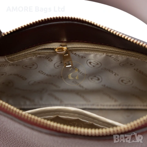 Ежедневна дамска чанта AMORE Bianca - Burgundy, снимка 4 - Чанти - 53584434