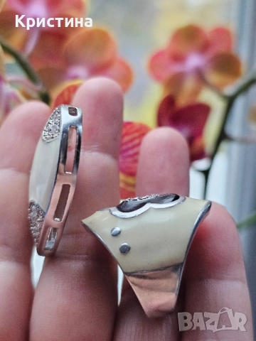 Красив сребърен комплект, снимка 3 - Бижутерийни комплекти - 52332268