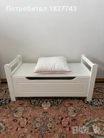 ТОП, бяла от дърво пейка за съхранение!