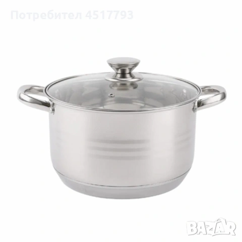 Комплект тенджери от неръждаема стомана ADM – 12 части с капаци BXGG-001, снимка 6 - Съдове за готвене - 53152304