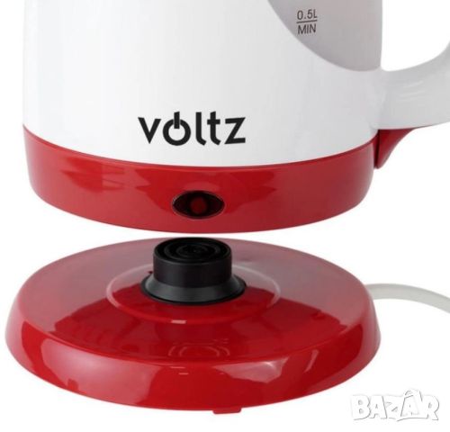 Електрическа кана Voltz Premium RP51230F, 1300W,  0.9л., бяло/черно, бяло/червено, 2 ГОДИНИ ГАРАНЦИЯ, снимка 5 - Кани - 46647036