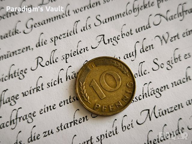 Монета - Германия - 10 пфенига | 1950г.; серия J