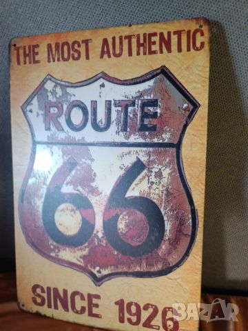 The Most Authentic ROUTE 66 Since 1926-метална табела(плакет), снимка 3 - Аксесоари и консумативи - 45803853