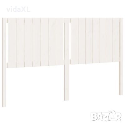 vidaXL Горна табла за легло, бяла, 165,5x4x100 см, бор масив（SKU:818101