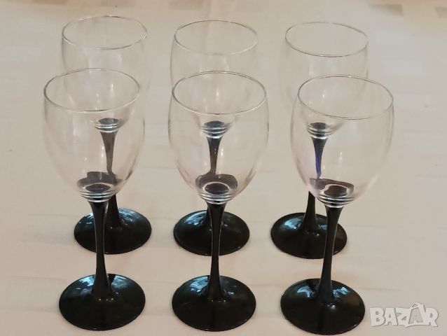 10 чаши за вино с черно столче Easy Plus, Германия. , снимка 2 - Чаши - 45753070