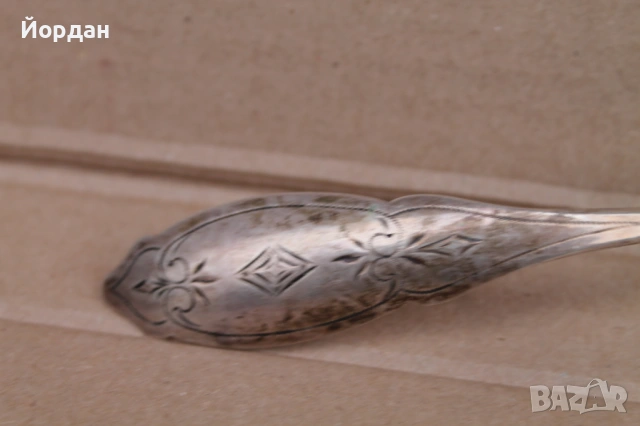 Английска сребърна лъжица, снимка 2 - Колекции - 53828883