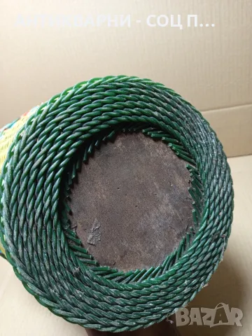 Соц Стара Ръчно Плетена Дамаджана 25лт., снимка 5 - Антикварни и старинни предмети - 49995862