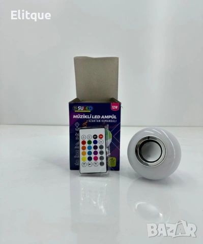 Цветна LED крушка с дистанционно управление – 16 цвята, снимка 2 - Лед осветление - 53432396