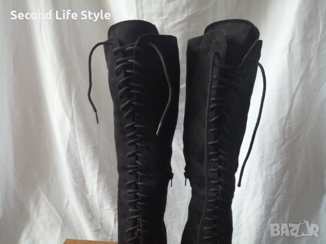 № 41 дамски ботуши с висок ток и връзки WILD DIVA 🔥, снимка 8 - Дамски ботуши - 54095950