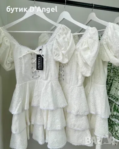 FOTEVA FASHION HOUSE кукленска рокля в бяло, снимка 4 - Рокли - 49958897