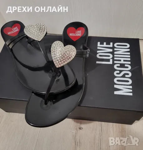 Love Moschino  черни, снимка 2 - Чехли - 48025970