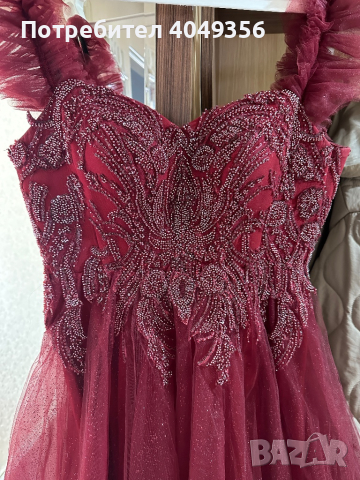 Бална червена рокля , снимка 2 - Рокли - 45035412