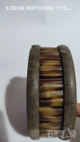 Масивен пепелник с метална вложка-ръчна изработка, снимка 3 - Антикварни и старинни предмети - 53515034