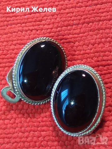 SEZGIN 925 СРЕБЪРНИ КЛИПС ОБЕЦИ СРЕБРО 925 с ШЛИФОВАН ЧЕРЕН ОНИКС Клипсовете са стоманени 49364, снимка 15 - Обеци - 49351411