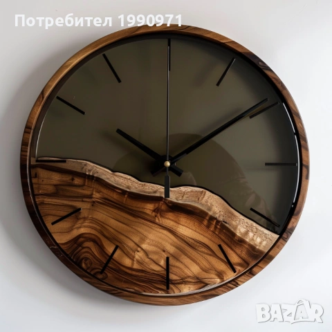 Стенен часовник от естествена дървесина по поръчка, снимка 5 - Декорация за дома - 53727150