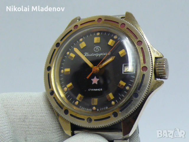 Съветски ВОСТОК КОМАНДИРСКИ Мъжки ръчен часовник, работещ, снимка 5 - Мъжки - 53178841