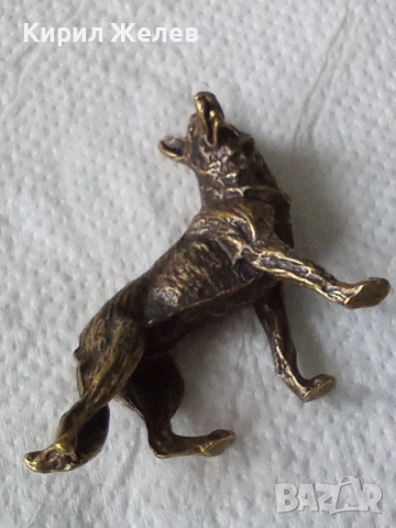 Бронзова фигурка на куче 52774, снимка 7 - Антикварни и старинни предмети - 53220792