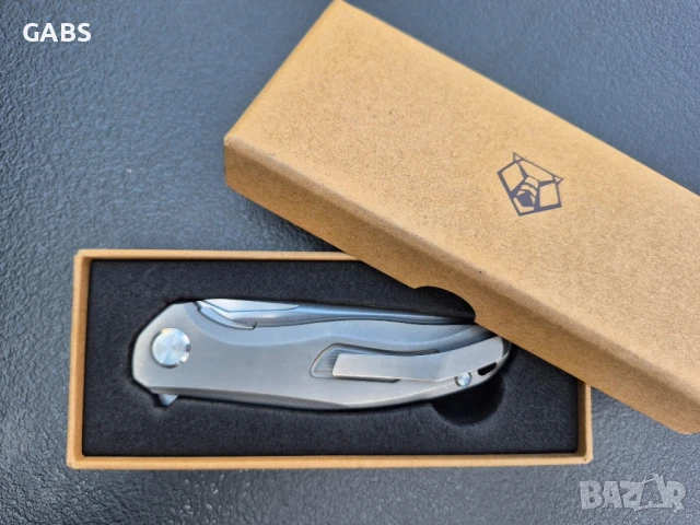 Сгъваем нож SHIROGOROV модел 2025г,стомана М390,титаниева дръжка,SH203, снимка 12 - Ножове - 51037496