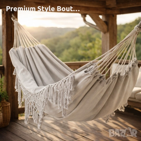 Хамак с ресни в Бохо стил - комфорт и елегантност, снимка 3 - Други стоки за дома - 53923470