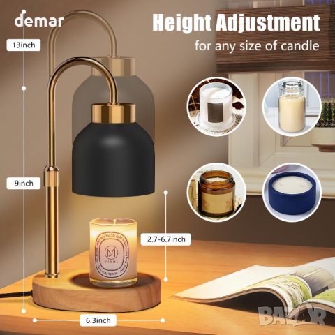 seenlast Лампа за подгряване на свещи, електрически нагревател , регулируема височина, за декорация, снимка 7 - Други - 46432120