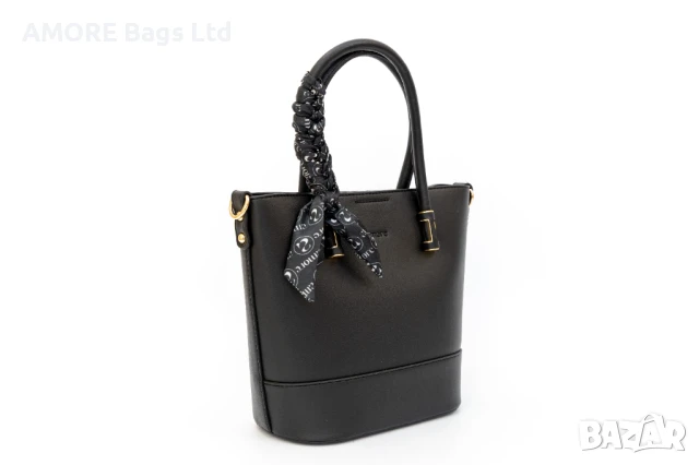 Класическа дамска чанта AMORE Eleonora - Black, снимка 2 - Чанти - 50657657