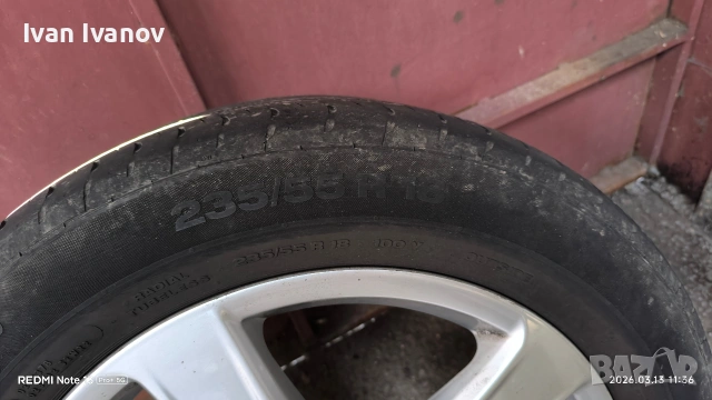 джанти 18' с летни гуми 235/55/18 Континентал , снимка 2 - Гуми и джанти - 53826543