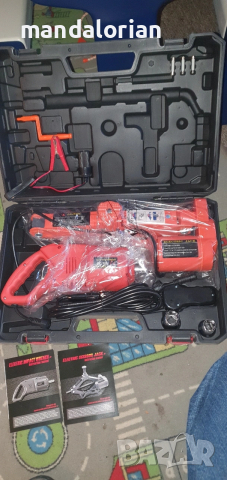 Комплект Електрически хидравличен крик за кола и гайковерт