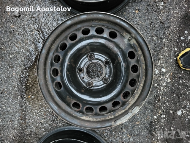 Стоманени джанти Opel 6J15 5x110, снимка 8 - Гуми и джанти - 52003265