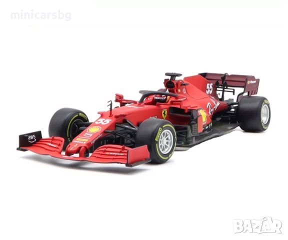 1:18 Метални колички: Ferrari F1 2021 Season Car - Bburago 