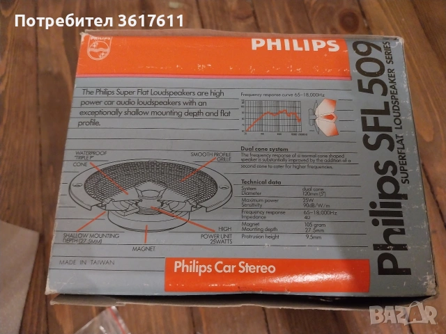 Ретро колони Philips, колонки за автомобил, снимка 11 - Аксесоари и консумативи - 53512817