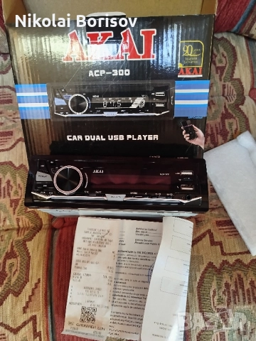 Akai чисто нов авто касетофон с USB
