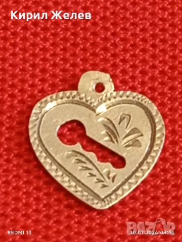 Сребърен медальон във формата на сърце ❤️ с апликация на ключ романтичен подарък 52648, снимка 6 - Колиета, медальони, синджири - 53051150