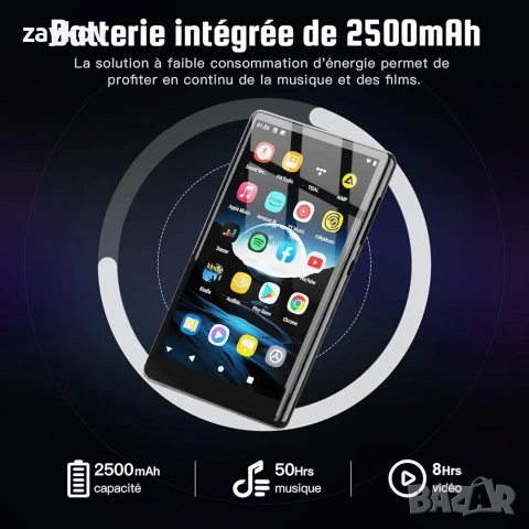 Преносим MP3 плейър 160GB с Bluetooth и WiFi, Android 5-инчов преносим MP4, снимка 3 - Друга електроника - 53935071