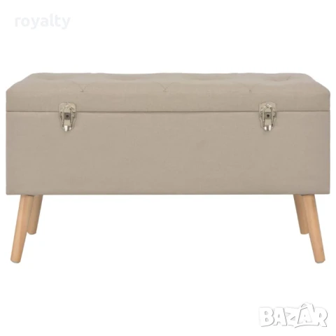 Табуретки за съхранение, 3 бр, бежови, плат , снимка 2 - Други стоки за дома - 50937119
