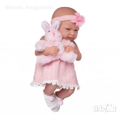 Кукла Junfa Pure Baby в розово 35см, снимка 3 - Кукли - 48244607