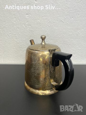 Английски посребрен чайник. №5584, снимка 5 - Антикварни и старинни предмети - 46443710