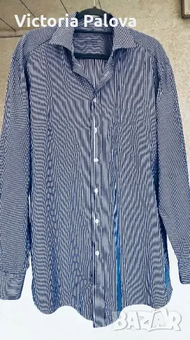 Луксозна скъпа риза VAN LAACK тънко райе, снимка 15 - Ризи - 49745987