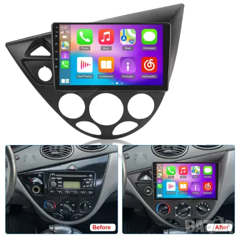 Мултимедия за Ford Focus, 1998-2005, Двоен дин, Навигация, дисплей, плеър, екран, Android, Андроид, снимка 4 - Аксесоари и консумативи - 50046504