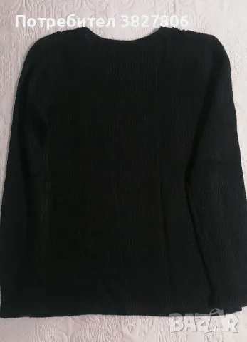 Плетен пуловер черен, снимка 3 - Блузи с дълъг ръкав и пуловери - 50259410